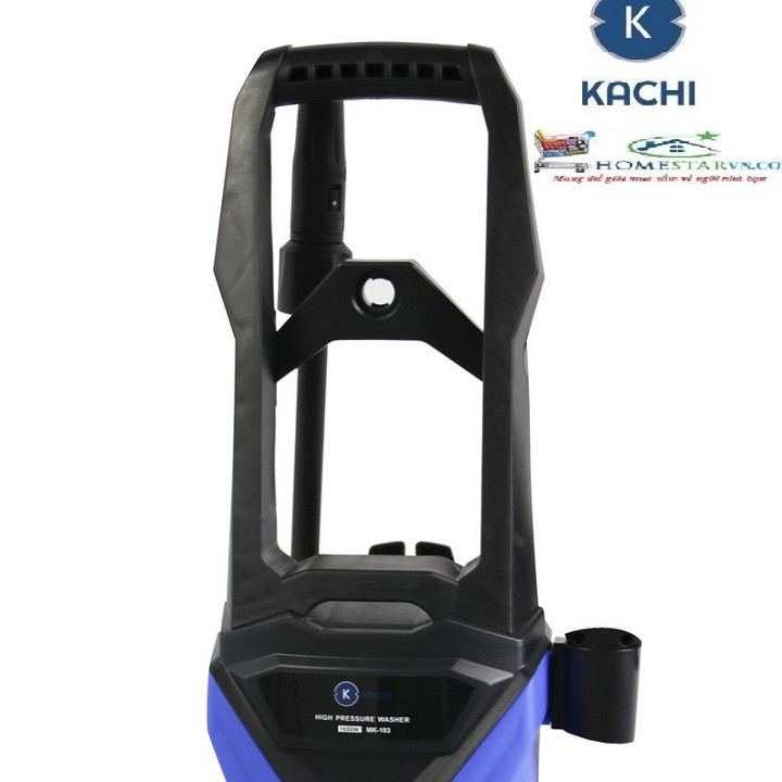 Máy xịt rửa xe cao áp Kachi 103 1650W Có trục cuốn dây + Tặng 2m ống hút nước đầ