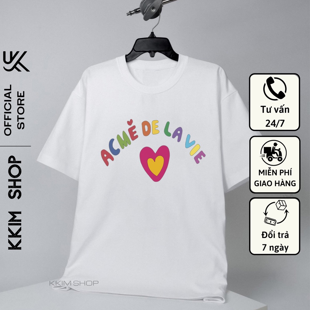 Áo Thun Tay Lỡ ADLV,  Form rộng oversize, áo phông unisex, chất liệu Cotton - KKIM Shop