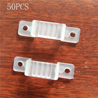 50 Cái / lốc Dải LED Phụ Kiện Cho SMD5050 SMD3528 SMD3014 Kẹp Gắn Nhựa Cố Định Chất Lượng Cao Linh Hoạt Phụ Kiện