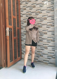 Áo sơ mi oversize caro