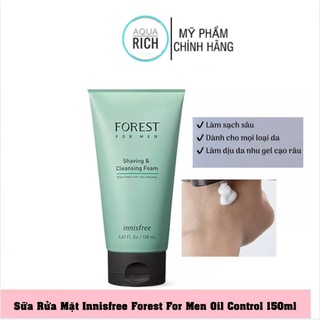 Sữa Rửa Mặt Dành Cho Nam Innisfree Forest For Men Shaving & Cleansing Foam 150ml