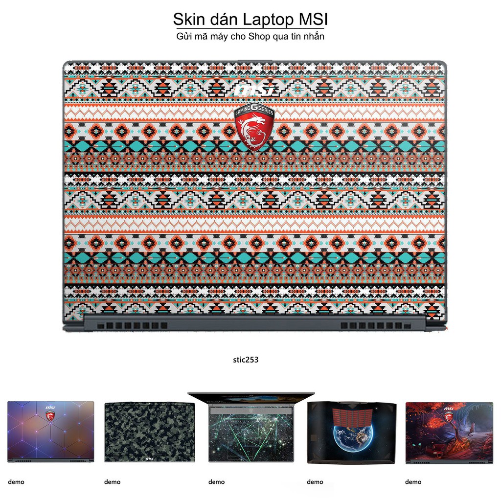 Skin dán Laptop MSI in hình South Western - stic253 (inbox mã máy cho Shop)