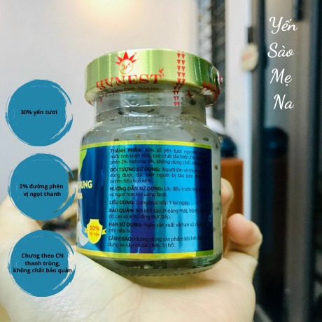 1 Hũ Yến Sào Khánh Hòa Chưng Hạt Chia 70ml Không Chất Bảo Quản 30% Tổ Yến