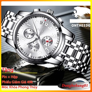 Đồng Hồ Nam R-Ontheedge Chính Hãng Fullbox Chạy Full 6 Kim Chống Nước Dây Thép Không Gỉ Có Lịch Cao Cấp 038 Size 40mm