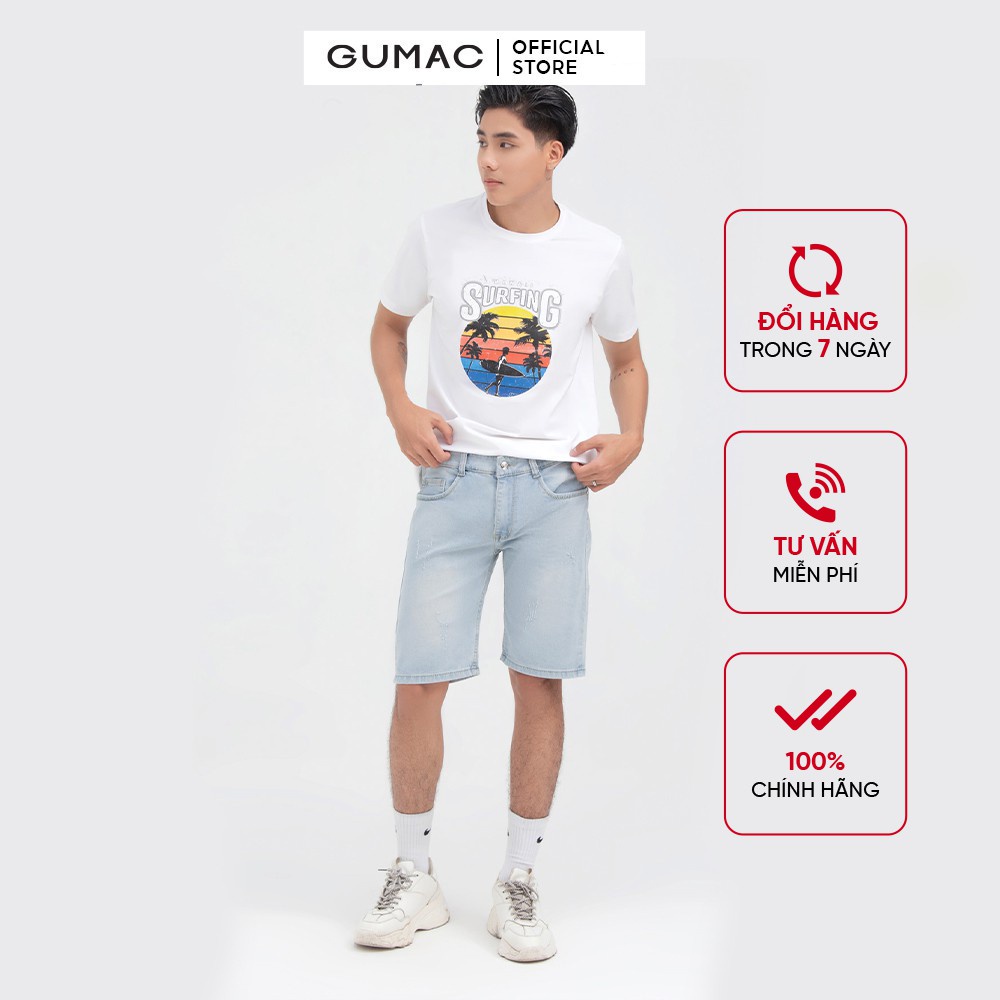 [Mã WABRGUM giảm 10% tối đa 30K đơn 99K] Quần short jean GUMAC QJNB6107