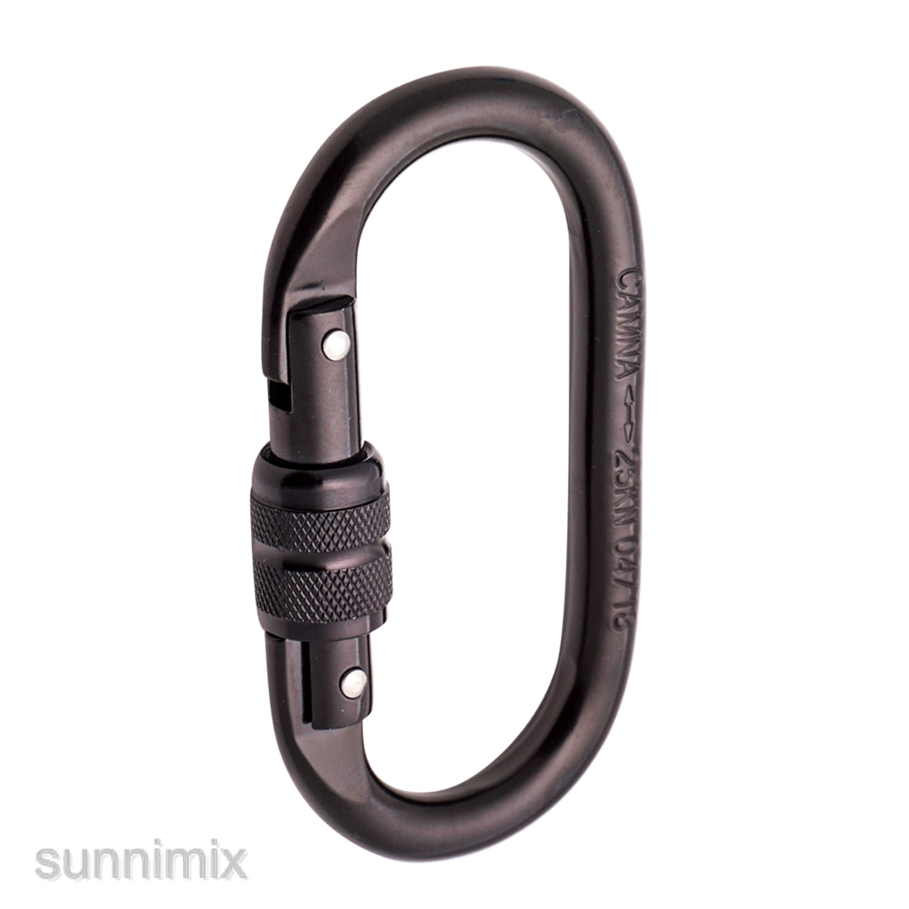 Móc Khóa Carabiner Hình Oval Chịu Tải Nặng 25KN Tiện Dụng Cho Leo Núi / Hoạt Động Ngoài Trời