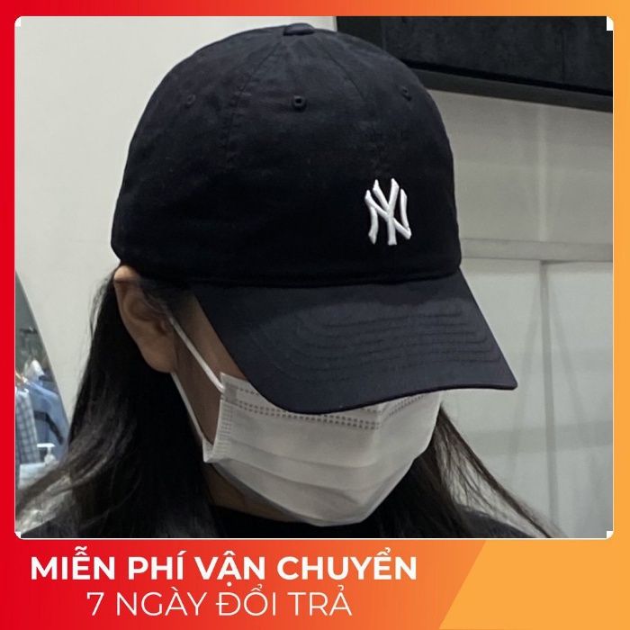 Mũ Nón M.L.B Logo NY LA Đen - Hàng Xuất Dư Gần Full