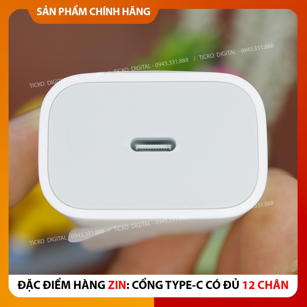 Bộ Sạc 18W Theo Máy IP 11 Pro/11 Pro Max | Hàng Zin New 100% | Củ Chân Dẹt Mỹ | Bảo Hành 12 Tháng Lỗi 1 Đổi 1.