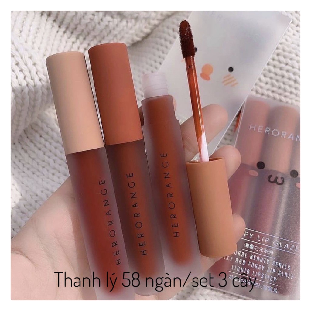 Set 3 Son Kem Lì Her Orange Nội Địa Trung