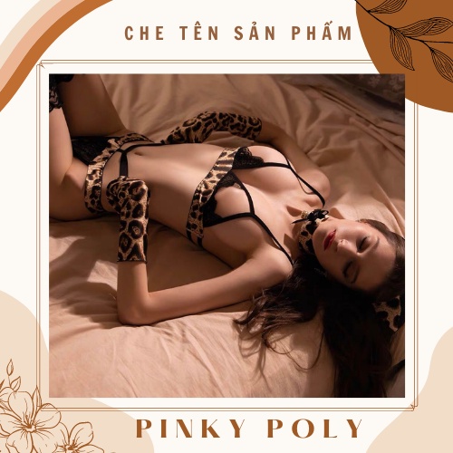 Bộ Đồ Lót Sexy - Bộ Đồ Ngủ Quyến Rũ Gợi Cảm - Bộ Đồ Lót Cosplay Sexy - Fullset Đồ Lót Sexy có nơ da beo PinkyPoly CP03 | BigBuy360 - bigbuy360.vn