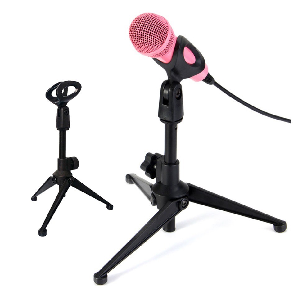 GIÁ ĐỠ MICRO 3 CHÂN KẸP ĐỂ BÀN MICROPHONE STANDS XẾP GỌN ĐA NĂNG CHIỀU CAO TỐI ĐA 24CM