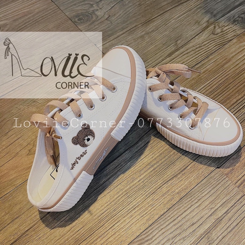 SỤC NỮ ĐẠP GÓT LOVIIECORNER - GIÀY BATA NỮ THỜI TRANG HÌNH GẤU XINH XẮN - GIÀY NỮ THỂ THAO - SNEAKER VẢI ĐẠP GÓT B211008 | WebRaoVat - webraovat.net.vn