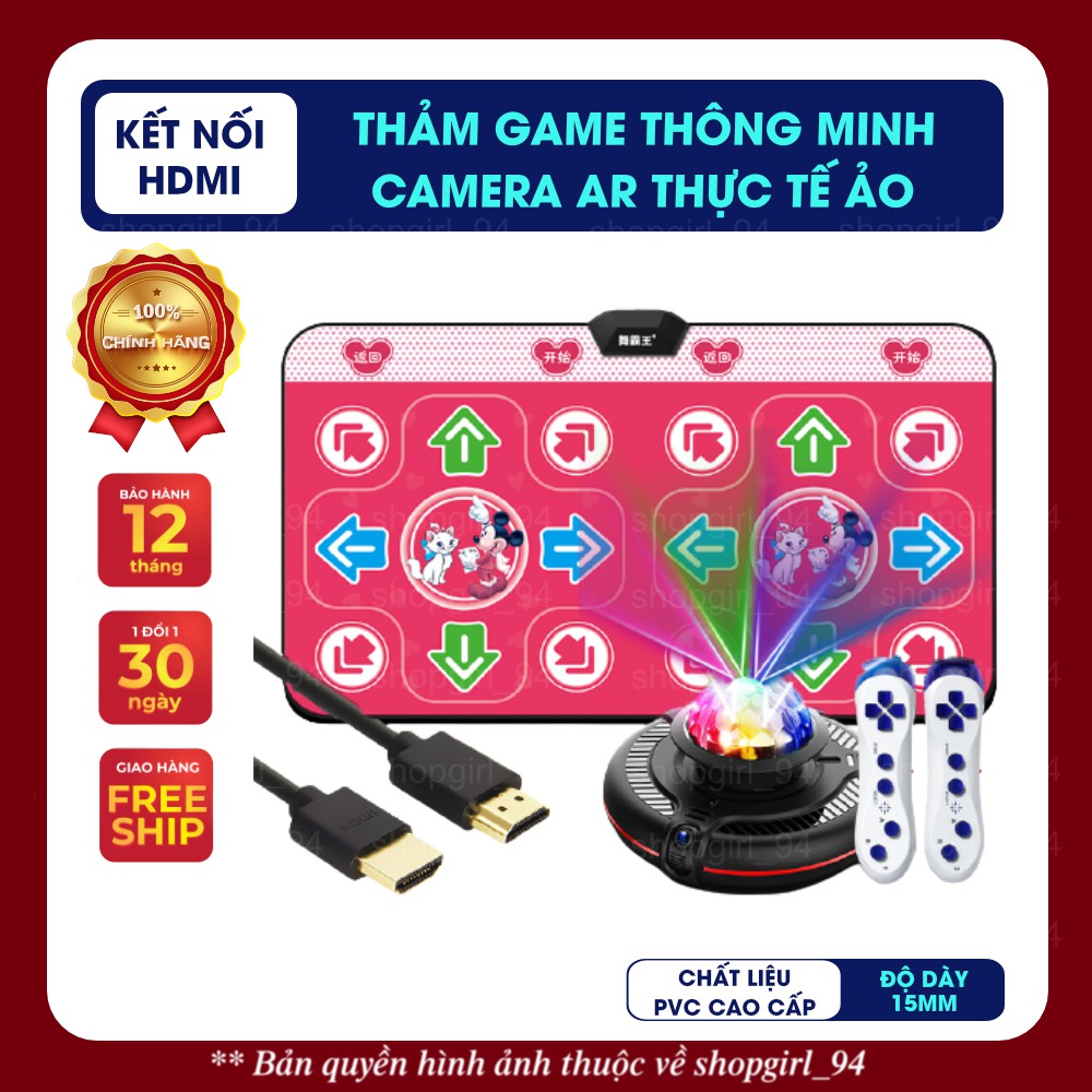 Thảm chơi game, thảm nhảy cao cấp camera AR thực tế ảo, kết nối HDMI với đầy đủ tính năng