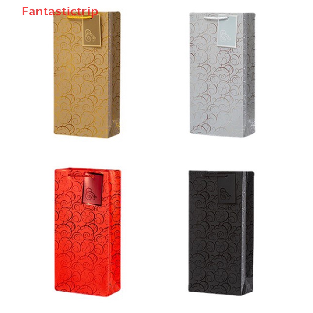 1 [Fantastictrip] 1 Túi Giấy Kraft Đựng Rượu Vang Có Tay Cầm Mới