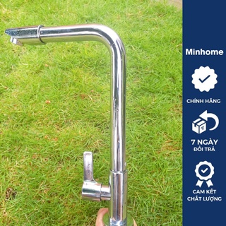 Vòi rửa bát, chén lạnh ổ bi đồng thau mạ chrome độ bền cao, cứng cáp
