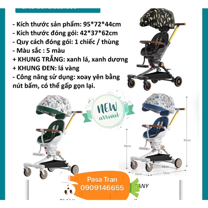 Xe đẩy xoay chiều Baby Cosi