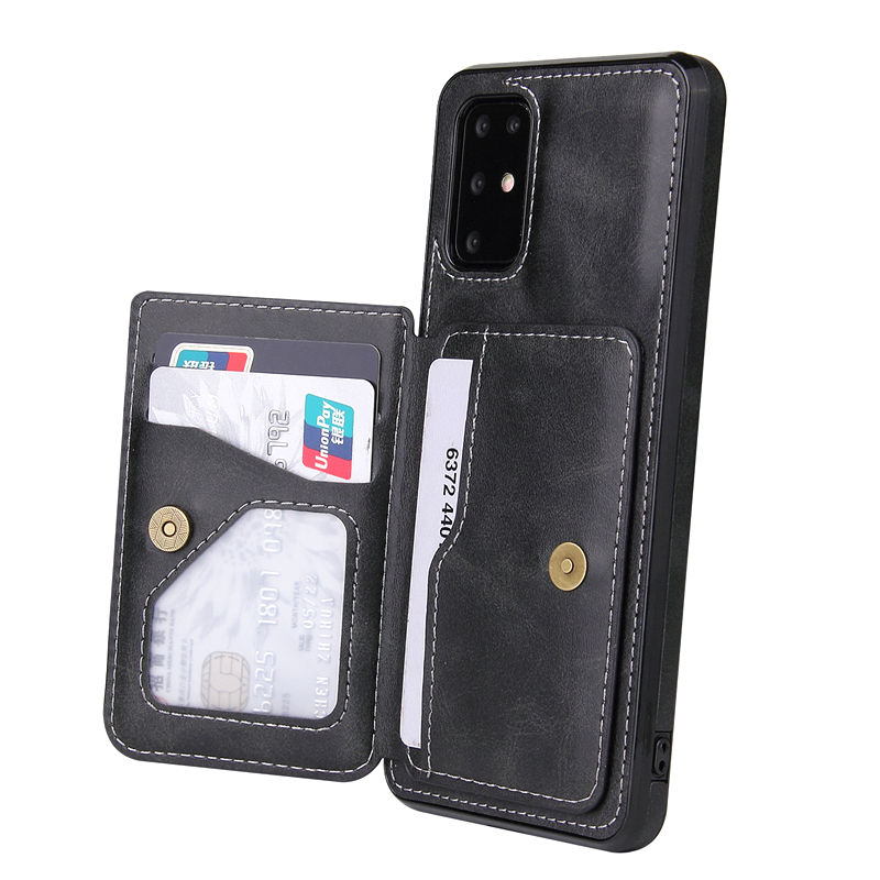 Leather Case For Samsung A71 A51 5G A41 A31 A21S M01 M11 M31Back Case Magnetic Card Slot Buttons Business simplicity Case