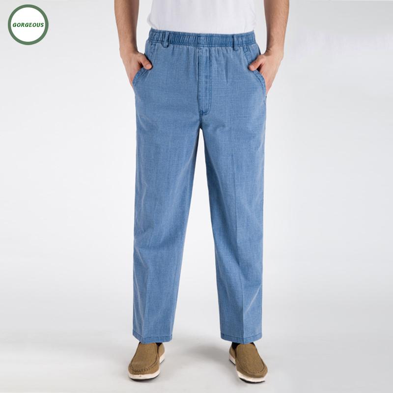 Trousers Cotton Linen Loose Slacks Summer Zipper Breathable Drawstring