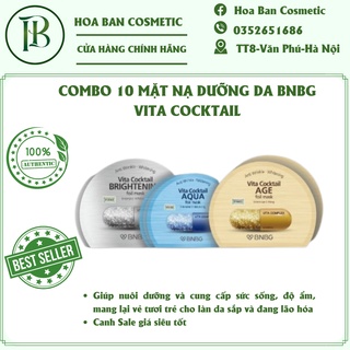 Combo 10 Mặt nạ dưỡng da BNBG Vita Cocktail Foil Mask 30ml X 10 ( AQUA, AGE, Brightening)