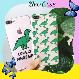 Ốp IPHONE - Ốp Lưng -  M6 KHỦNG LONG XANH LOVELY