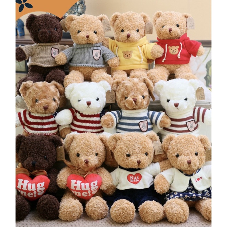 Gấu Bông Teddy Head Tales Size Mini 30cm Áo Đỏ