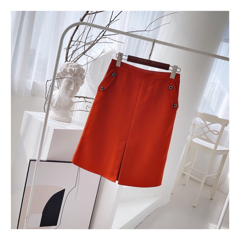 Chân váy dáng A G165 thời trang công sở cao cấp đủ size chất liệu tốt, có túi bên hông - GEM Fashion