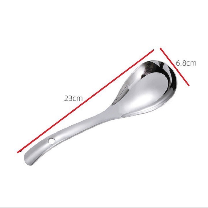 Muôi múc canh cong, muỗng inox dày đẹp cao cấp