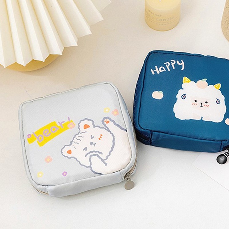 Túi đựng băng vệ sinh mini hình hoạt hình dễ thương