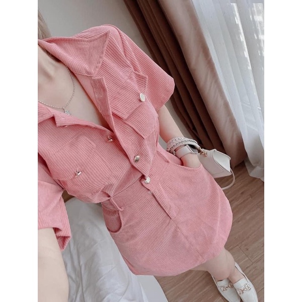 VÁY NHUNG TĂM KHUY 4 MÀU