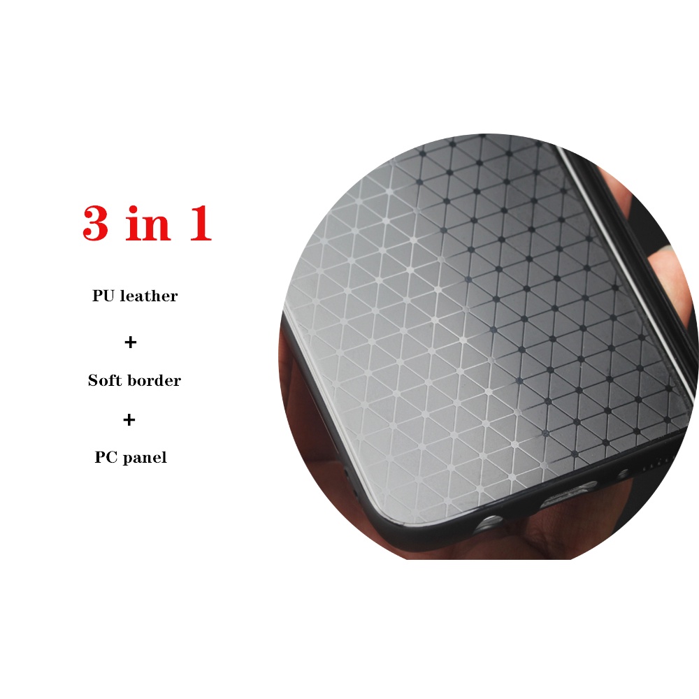 Ốp Điện Thoại TPU Silicon Phối Da Pu Viền Màu Trong Suốt Cho Xiaomi Mi 9 SE Pro Lite CC9C