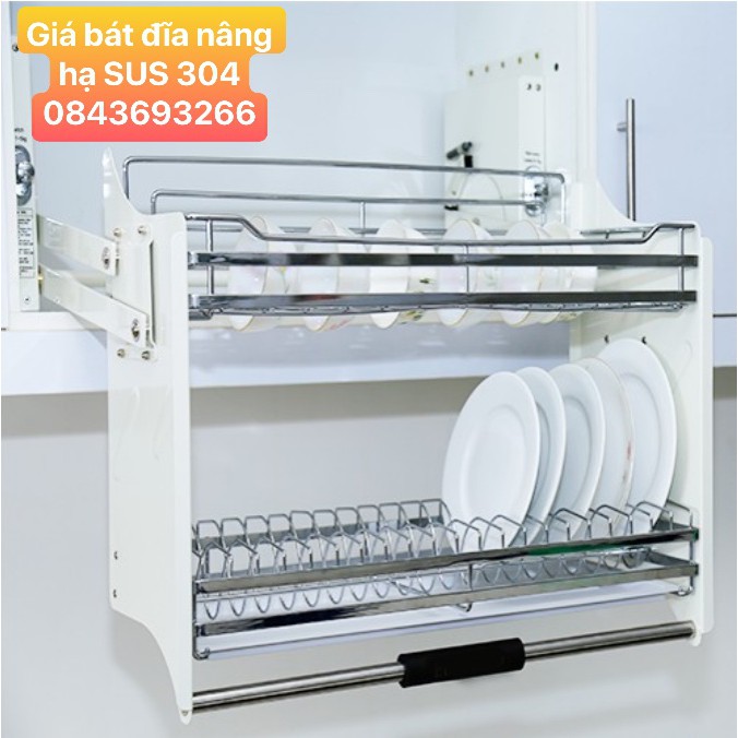 GIÁ BÁT ĐĨA NÂNG HẠ INOX THÔNG MINH - Hàng chính hãng bảo hành 2 năm