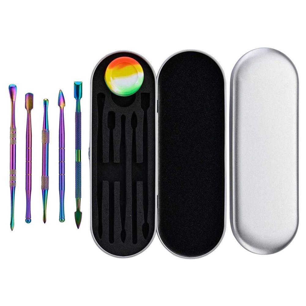 Bộ Dụng Cụ Điêu Khắc Sáp Bằng Thép Không Gỉ Bảo Vệ Lọ Silicone Và Kim Loại