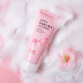 Sữa rửa mặt Laikou Japan Sakura làm sạch sâu loại bỏ mụn đầu đen bụi bẩn chăm sóc da mặt 100g,50g