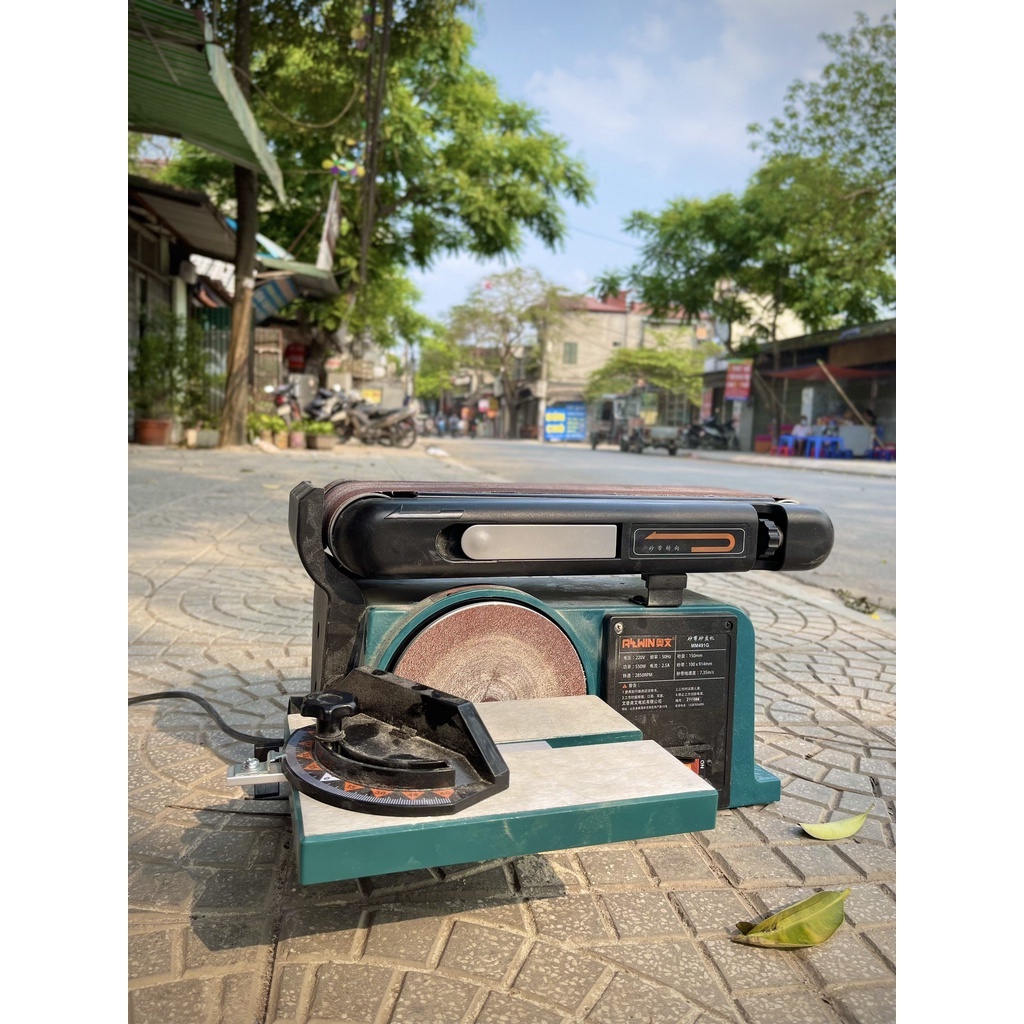 Máy nhám bàn, máy chà gỗ, máy chà nhám bàn Allwin chính hãng nghe moc