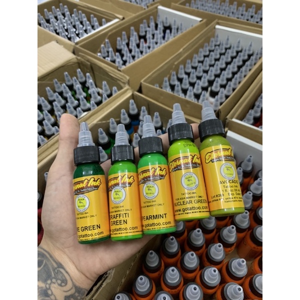 Tông mực màu xanh lá cây eternal mực xịn