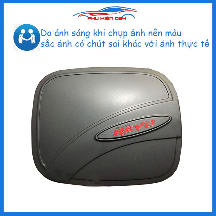 Ốp nắp bình xăng Hilux Revo 2016-2017-2018-2019-2020-2021-2022-2023 mạ crom chống trầy trang trí ô tô