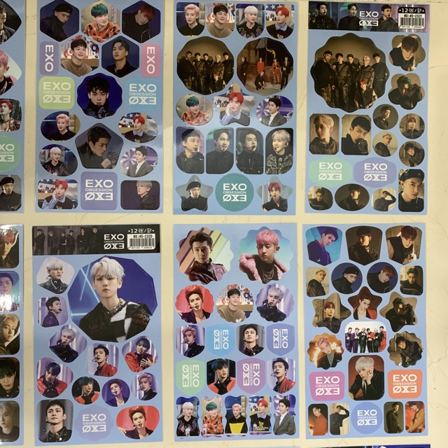 TẤM NHÃN DÁN STICKER CÁC NHÓM NHẠC BTS , BLACK PINK , EXO , TWICE