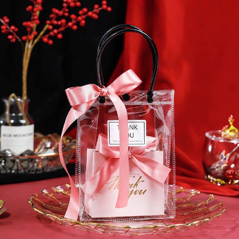 Túi Đựng Quà, Đựng Mỹ Phẩm, Đựng Hoa Đẹp Nhựa Dẻo Có Cúc Bấm Tiện Dụng