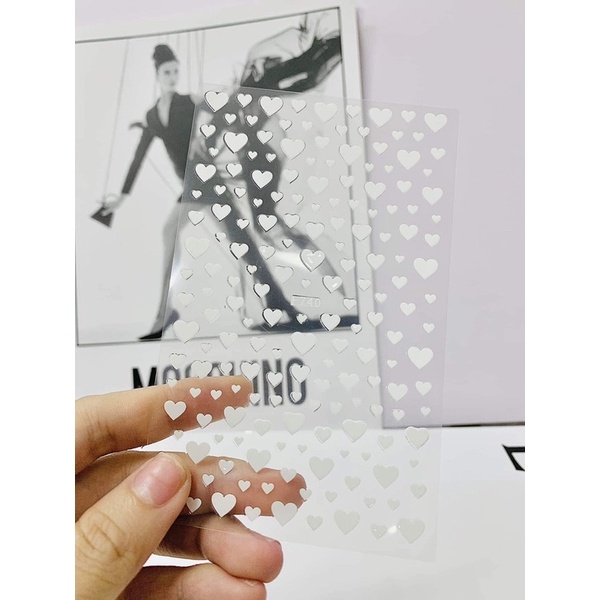 Sticker lụa sao - tim dán móng tay