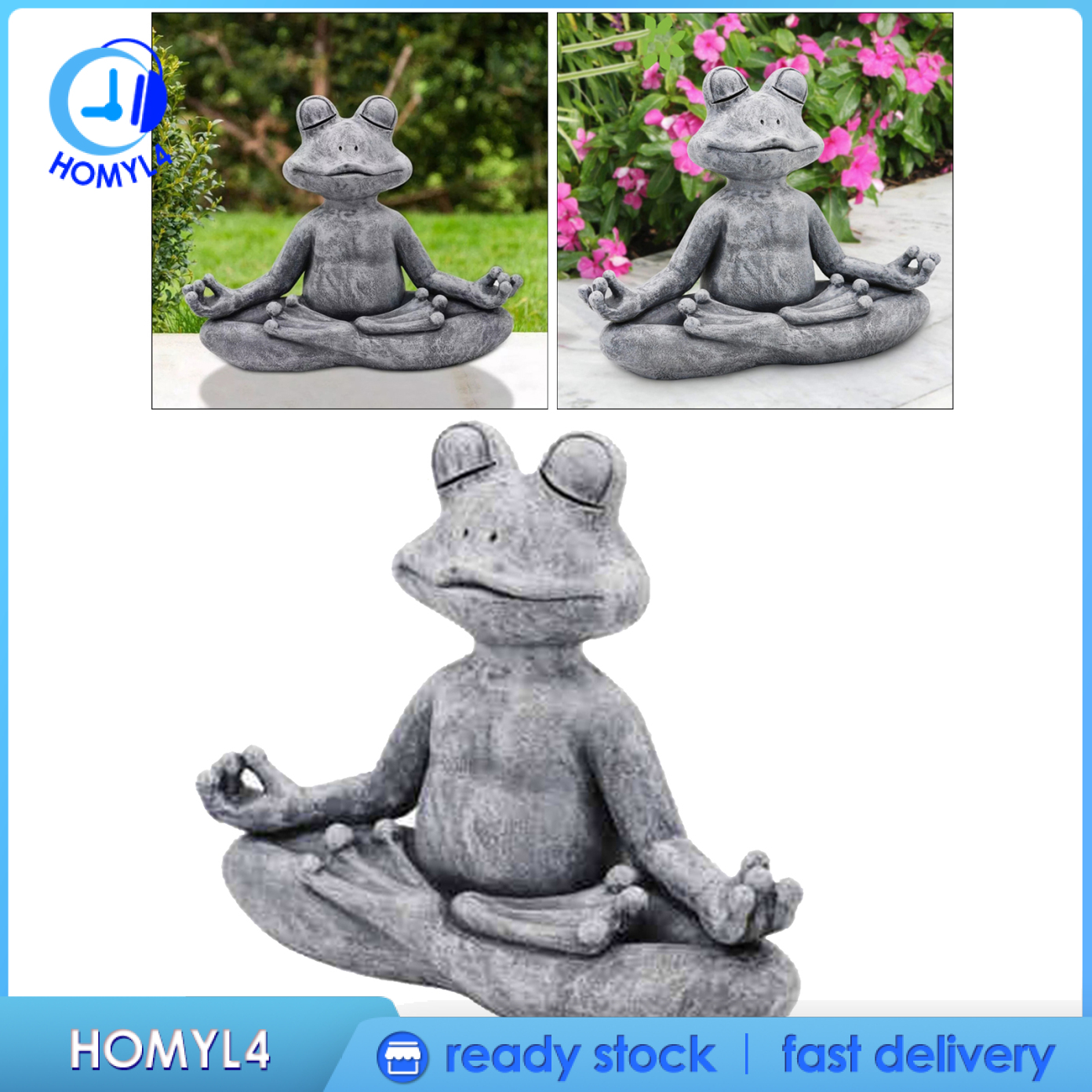 [CAMILA]Yoga Meditating Garden Statue Animal Figurine Yoga Pose Sculpture Good Luck Ornament Yoga Studio Home Decor Modern Yard Crafts Meditation House