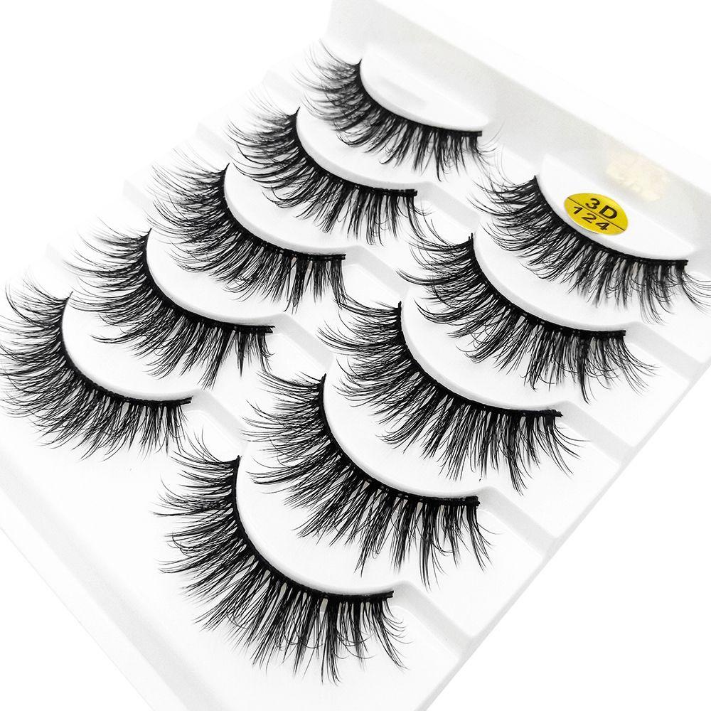 Bộ 5 Cặp Lông Mi Giả 3D SKONHED Tự Nhiên Dành Cho Nữ