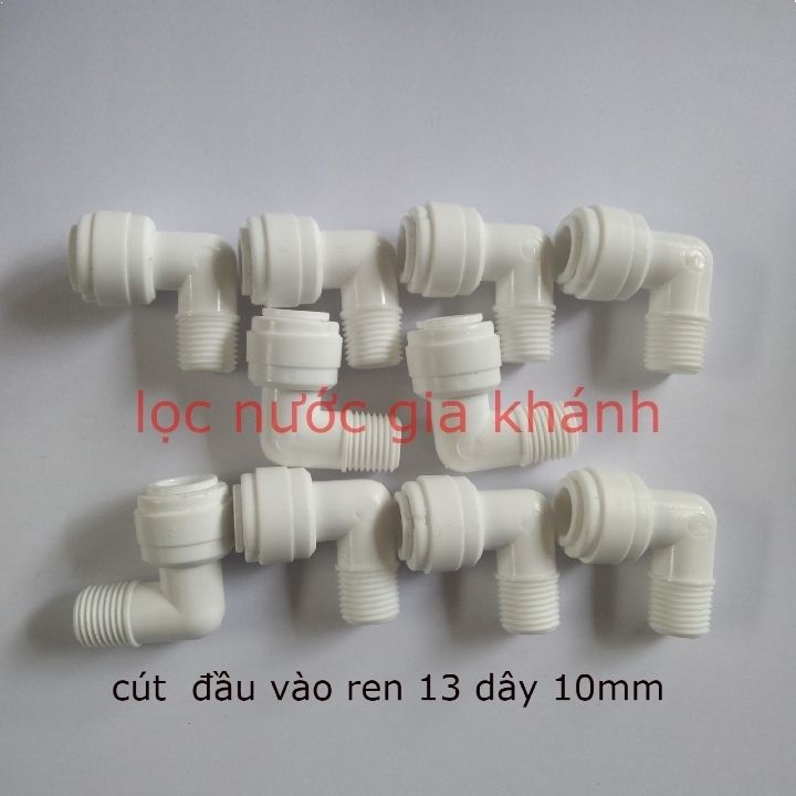 10 chiếc cút góc nối nhanh ren 13 dây 10mm