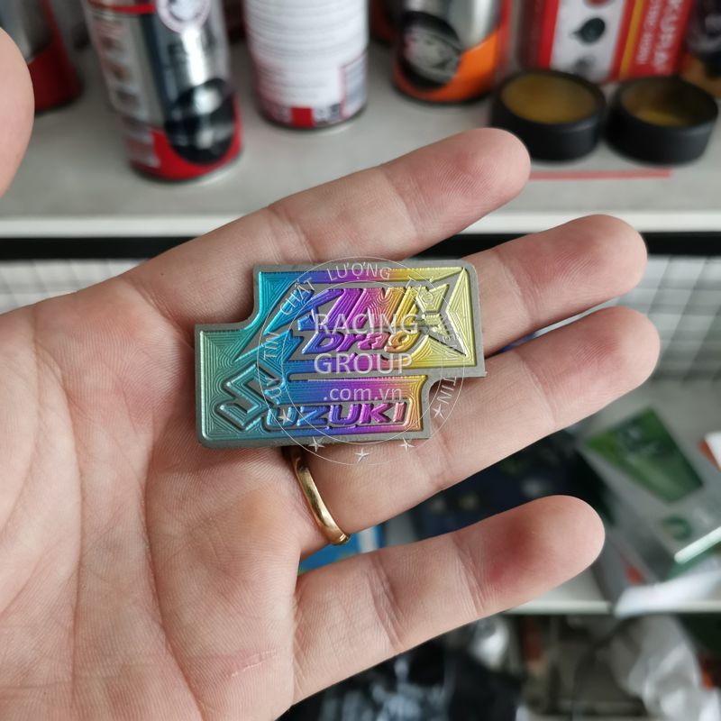 Tem titan gắn nắp dầu xe máy cho Winner X, Winner, Exciter, Satria, Sonic, Vario, SH, Airblade