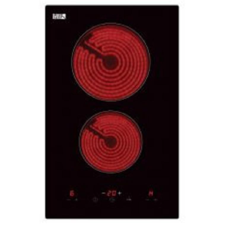 Bếp điện domino Malloca MDH-02R - 3000W, 2 vùng nấu hồng ngoại, màu đen