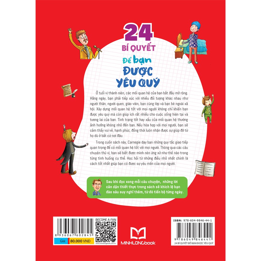 Sách - 24 Bí Quyết Để Bạn Được Yêu Quý - Lời Nhắn Nhủ Từ Carnegie Dành Cho Thanh Thiếu Niên