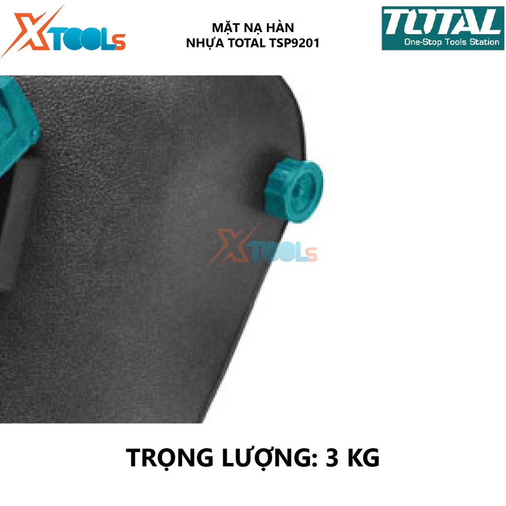 Mặt nạ hàn TOTAL TSP9201 mặt nạ hàn tự động Chất liệu 100% , Kích thước 108*50*3mm chống chói, chống tia cực tím