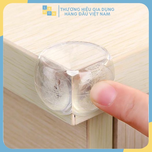 [⚡SET 4 MIẾNG⚡] Bịt góc bàn cao cấp chống va đập mềm nhẹ đàn hồi bảo vệ an toàn cho bé 88258 Lamon Store
