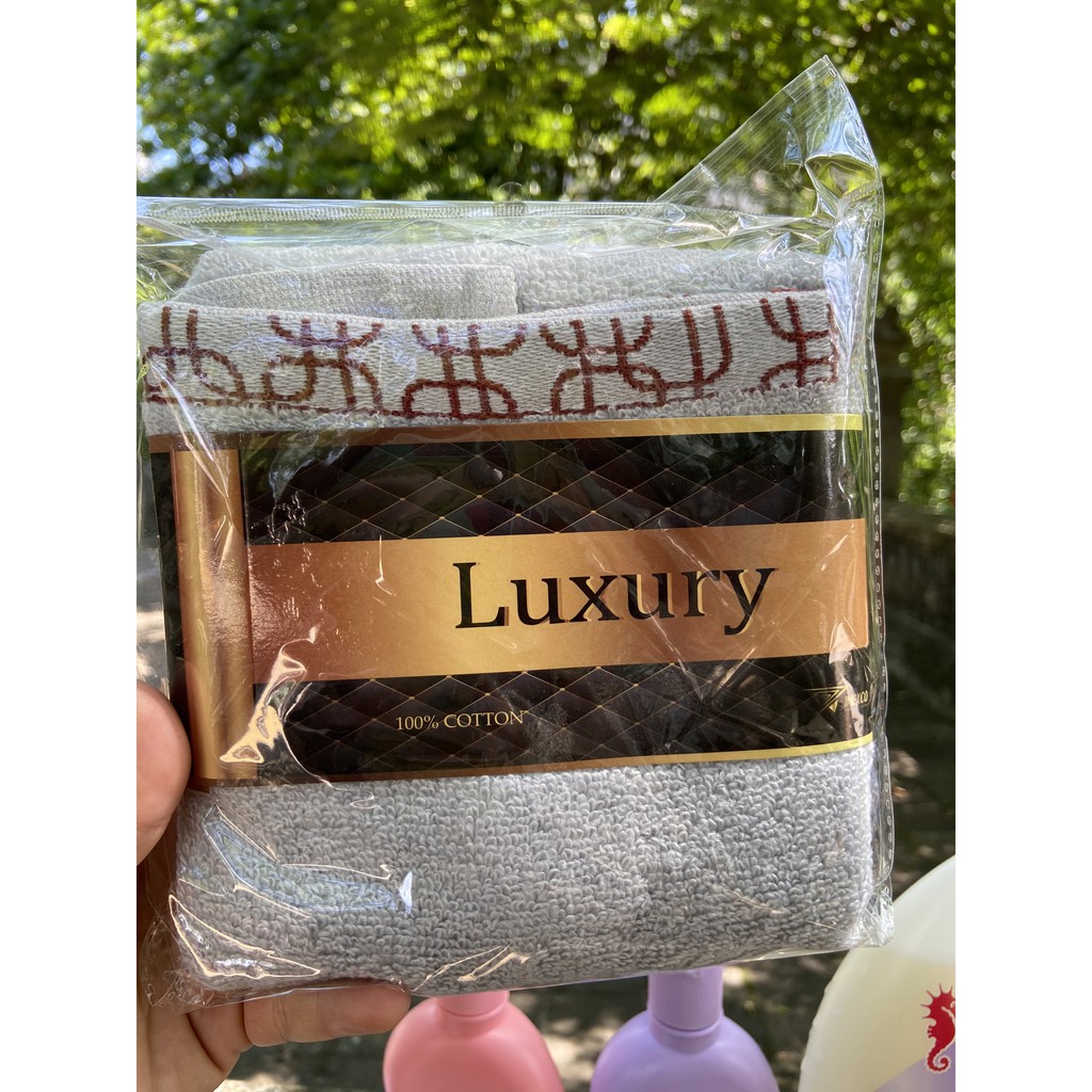 KHĂN MẶT COTTON CAO CẤP LUXURY KM0053 KT 33X47CM