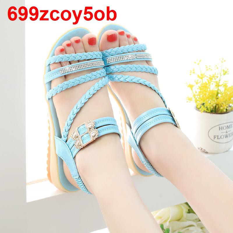 thời trang nữSandals nữ mùa hè phiên bản Hàn Quốc học sinh cấp 2 hoang dã đế dày cổ tích phong cách giày phẳng