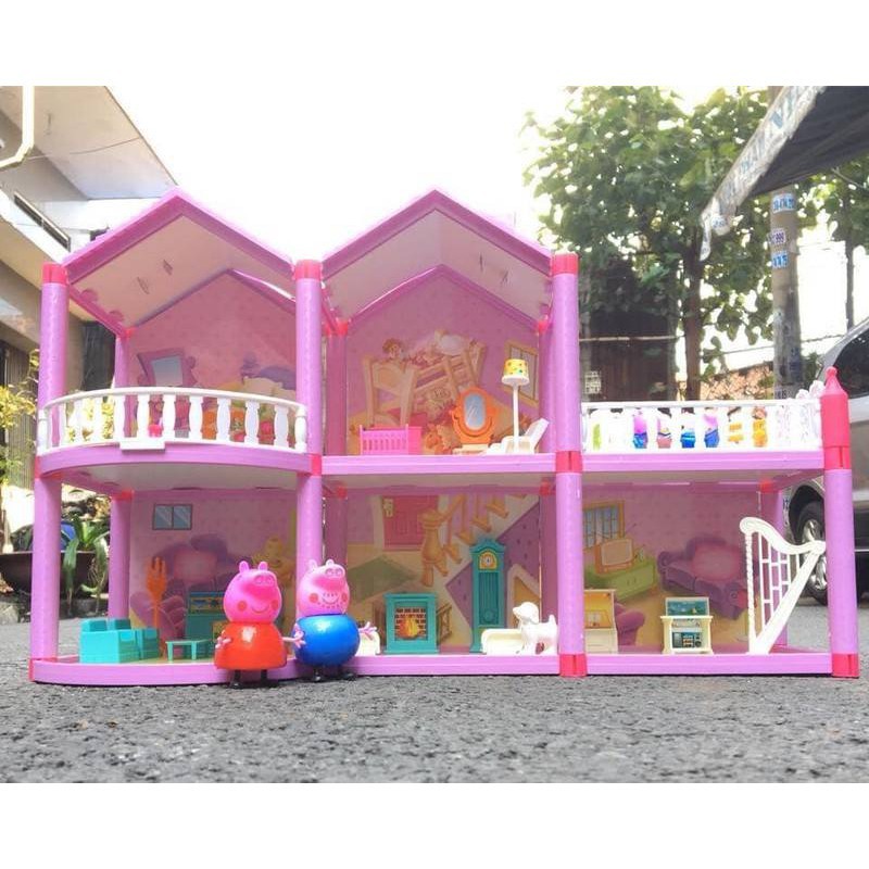 BỘ NGÔI NHÀ HEO PEPPA PIG TẶNG KÈM 4 HEO